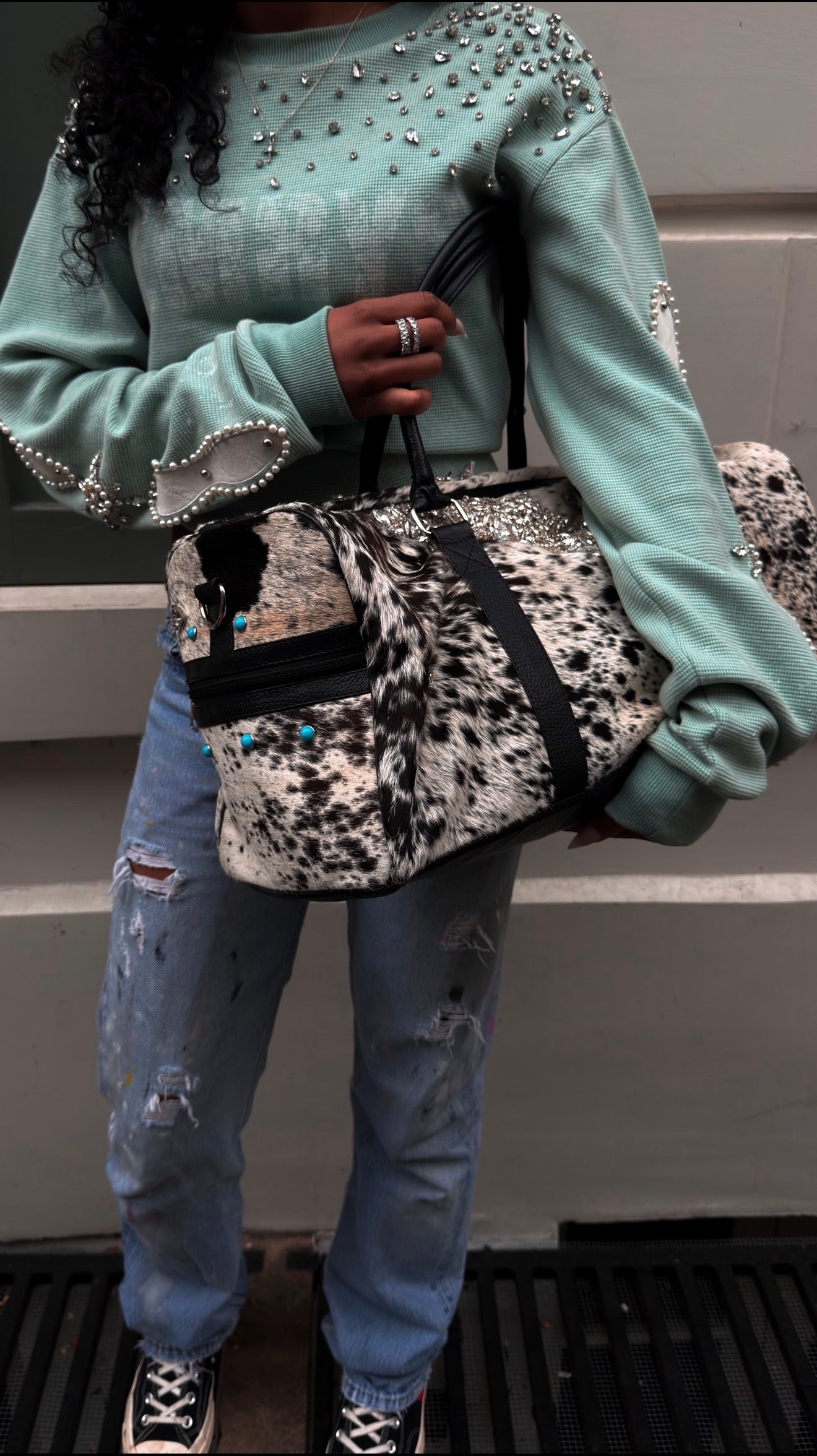 Diamond Cowhide Bag