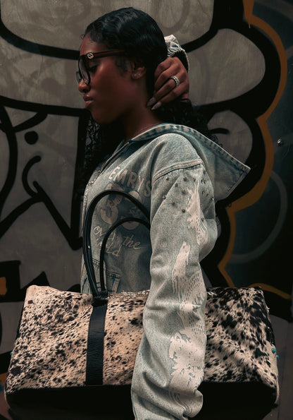 “ALL OVER THE WORLD” Denim Hoodie